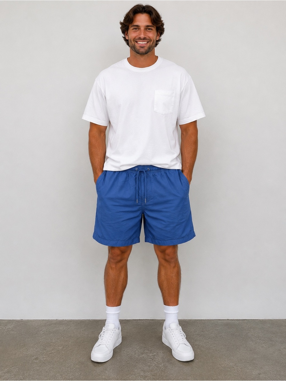 GAP Mens 2XL Blue‎ Drawstring Shorts Elastic Waist Casual Pockets Summer